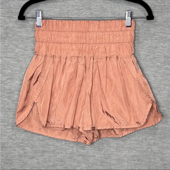 Free People Pants - Free People The Way Home Peach Athletic Shorts High-Waisted Elastic